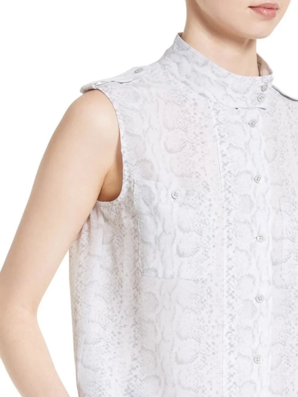 Equipment NEW Silk Snake Print Button-Down Blouse Women's Size L